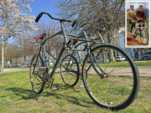 LOT 40 1950s SOCIABLE SIDE-BY-SIDE TRICYCLE
