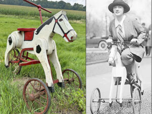 LOT 02 1926 DANDY DOBBIN HORSE TRICYCLE